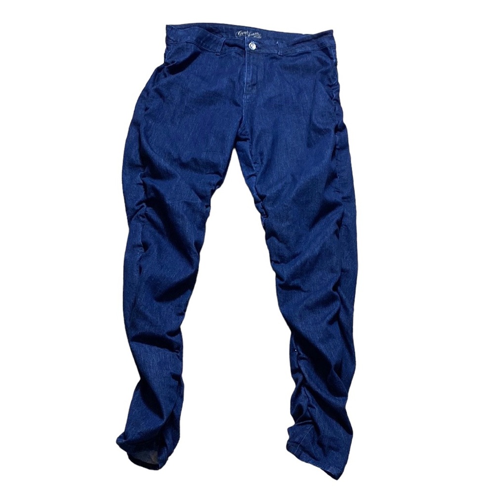 Blue Cinched Leg Ankle Skinny Jeans 21/22